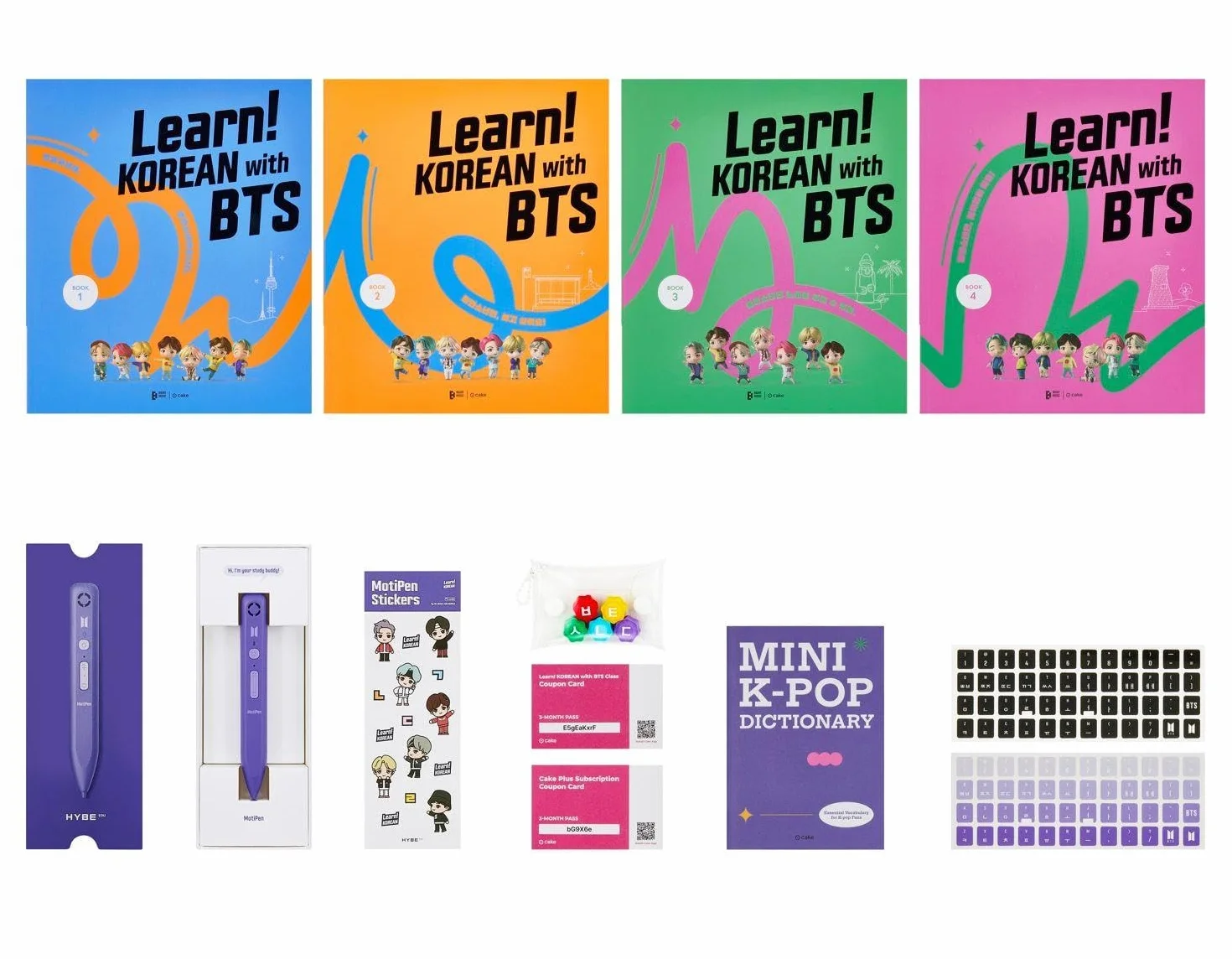 Learn! KOREAN With BTS (Global New Cover Edition) | With Motipen | Korean Learning for Beginners With BTS Voices | Korean Keyboard Stickers | Flash ... K-Pop Dictionary / Gonggi / Tastaturaufkleber