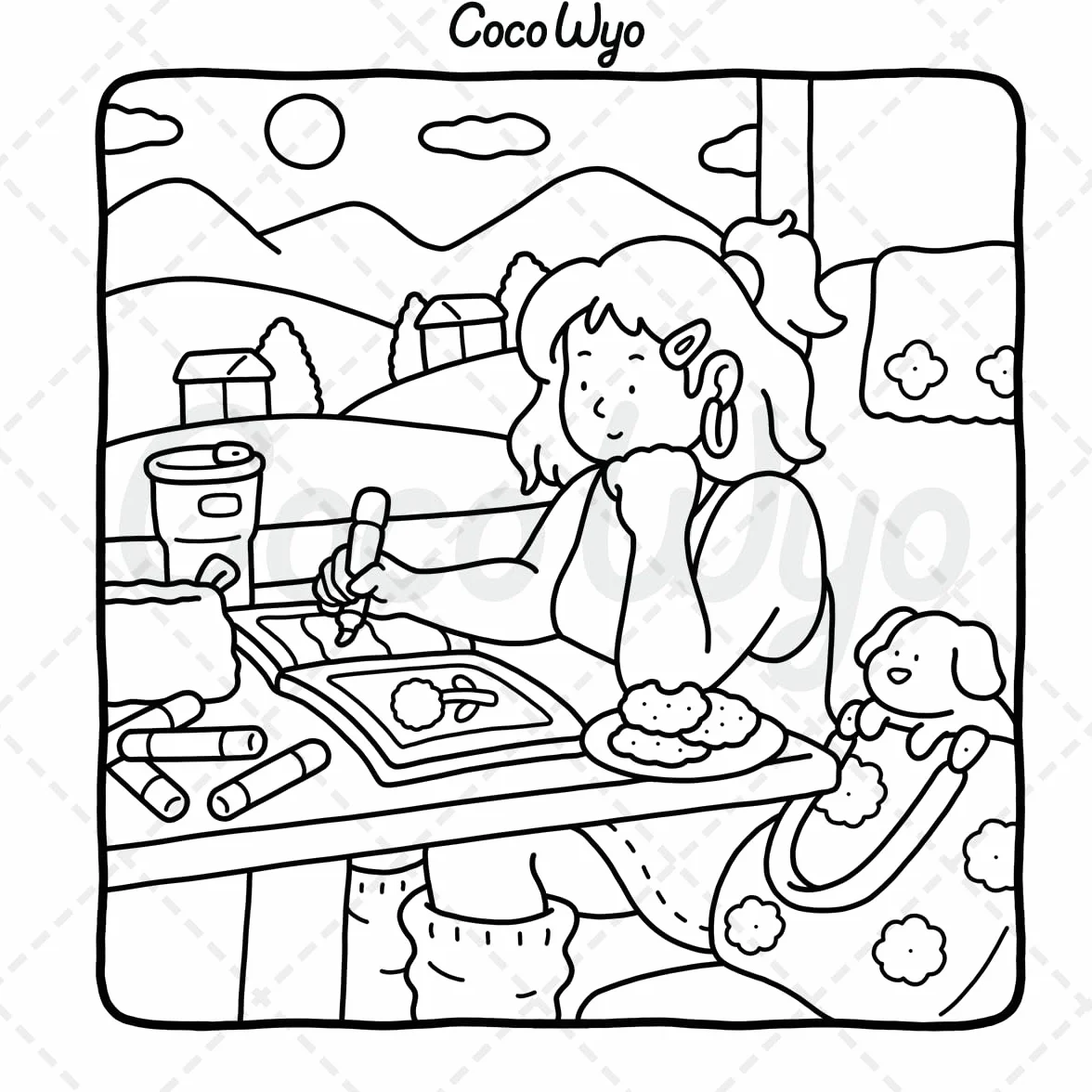 Girl Moments: Vol. 2 Coloring Book for Adults and Teens Cute Cozy Daily Activities Relaxation