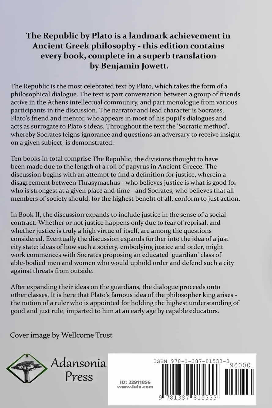 The Republic of Plato: The Ten Books - Complete and Unabridged (Classics of Greek Philosophy)