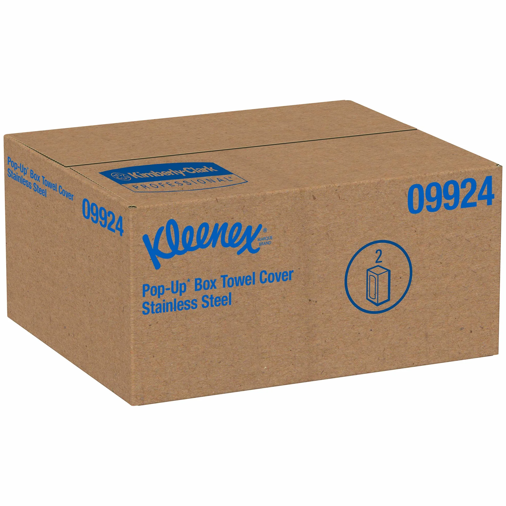 Dozownik chusteczek do rąk Kimberly-Clark Professional Pop-Up Box (kod produktu 9924) — stal nierdzewna