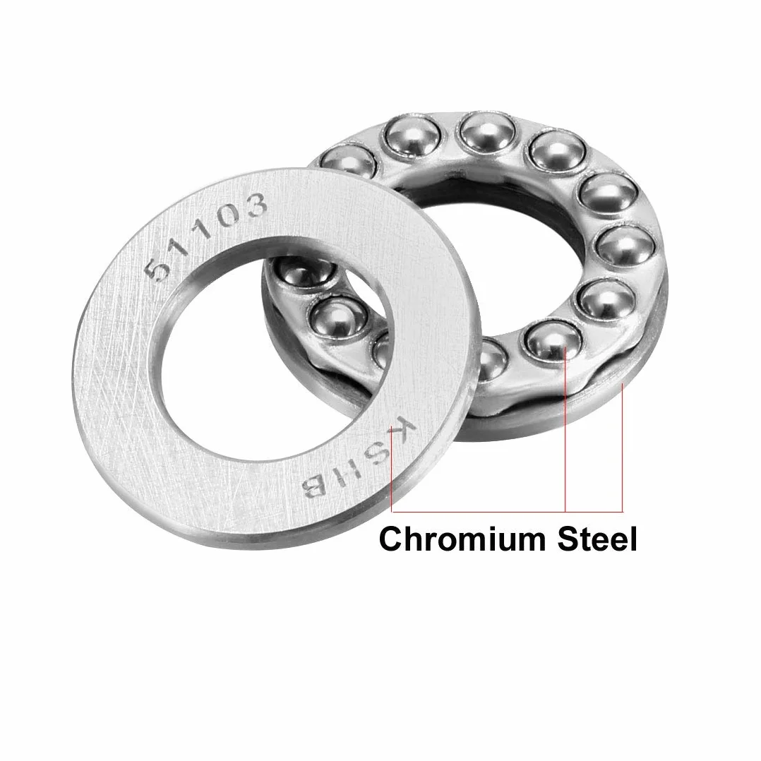 łożysko kulkowe osiowe 51103 17x30x9 mm stal chromowana ABEC3