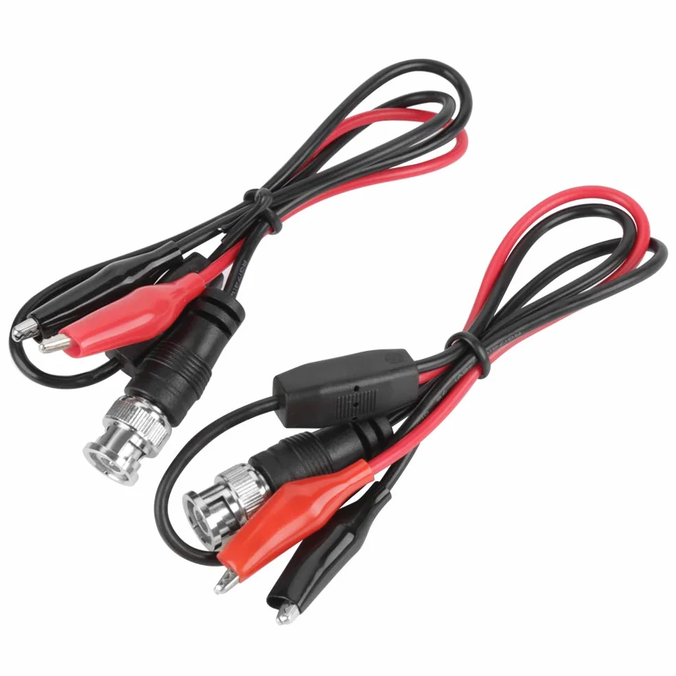Kabel sondy testowej, Dekaim 2 szt. BNC Oscyloskop BNC Wtyczka męska Q9 do podwójnego zacisku krokodyla 0,5 m