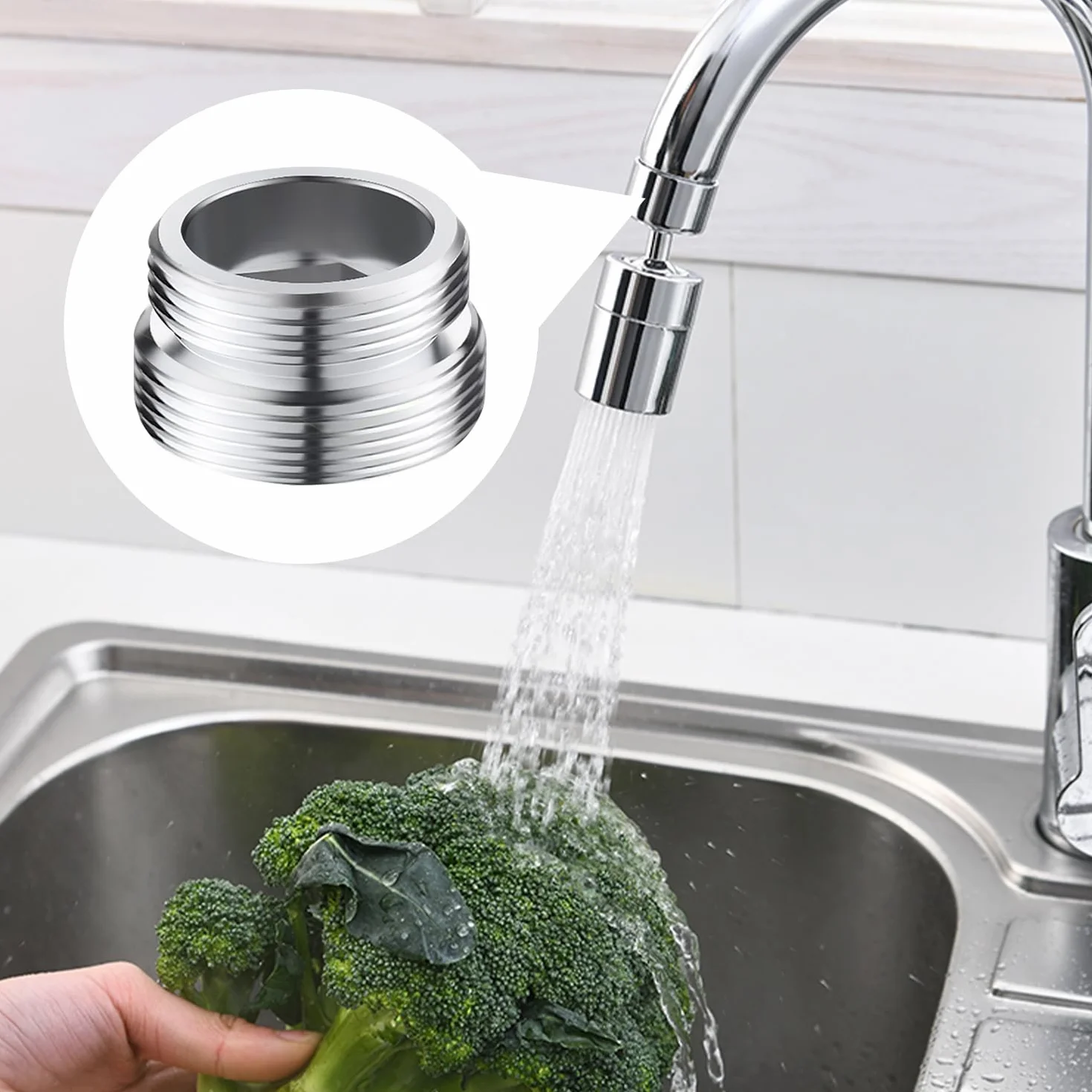 2-częściowy adapter do kranu akcesoria do kranu z gumowymi uszczelkami, mosiężne gwintowane adaptery do kranu akcesoria do zlewu kuchennego M20 do M22.