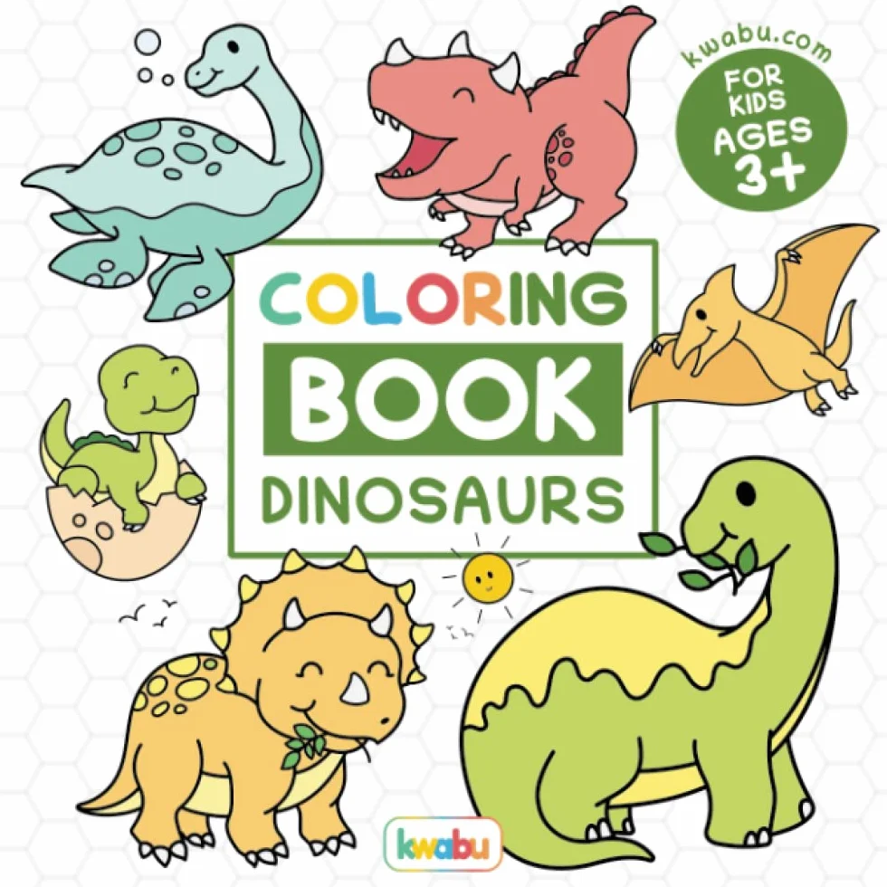 Coloring Book Dinosaurs For Kids: For Preschool Children Ages 3-5 - T-Rex, Stegosaurus, Triceratops & Many More Big Dino Illustrations To Color For Boys & Girls