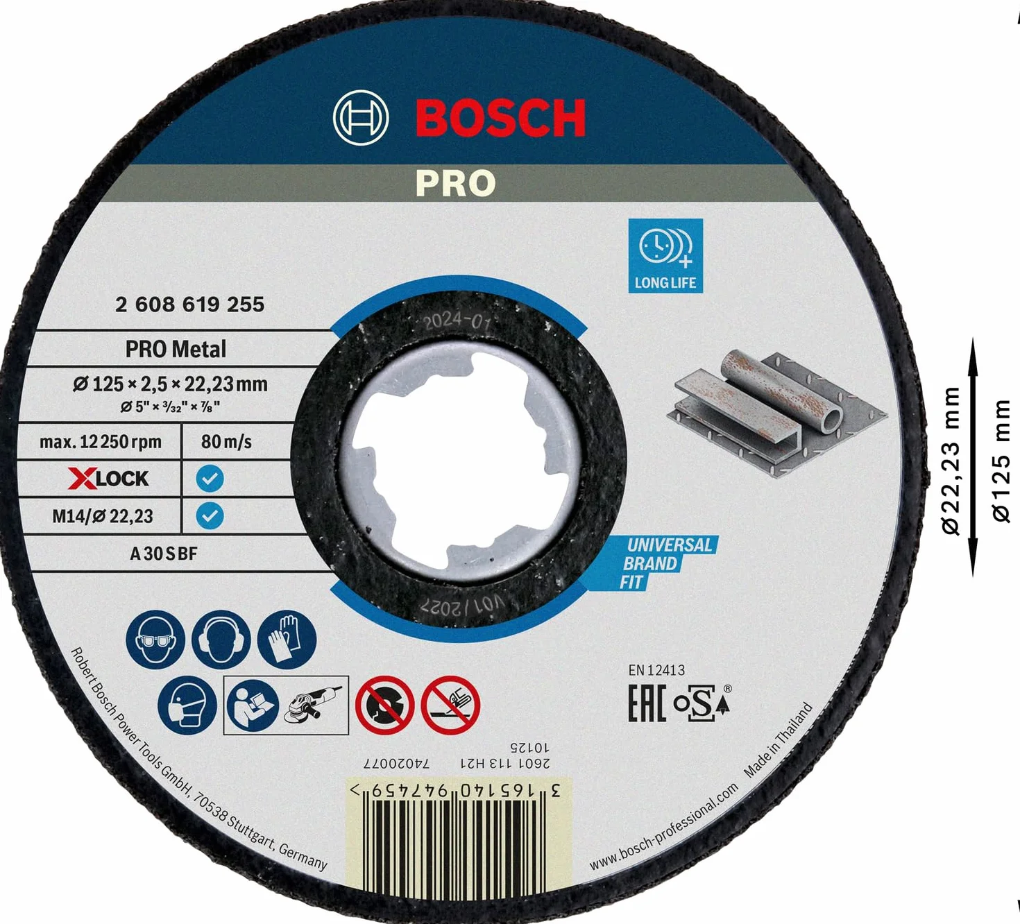 Bosch Professional Expert tarcza do cięcia metalu X-LOCK Ø 125 mm