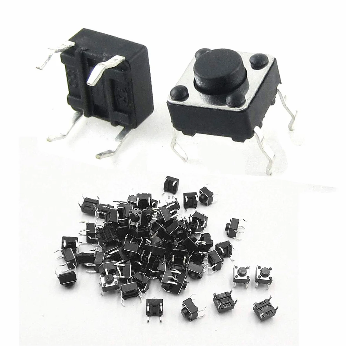 Przełącznik taktowy 6x6x4,3 mm 4-pinowy SMD DIP 100 sztuk