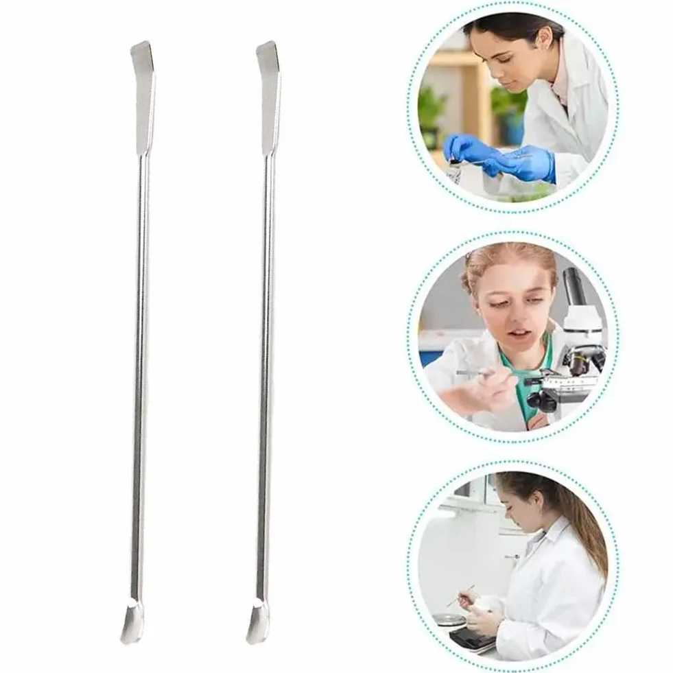 Szpatułka laboratoryjna ze stali nierdzewnej 20 cm, łyżka do próbki, narzędzie laboratoryjne, 2 sztuki