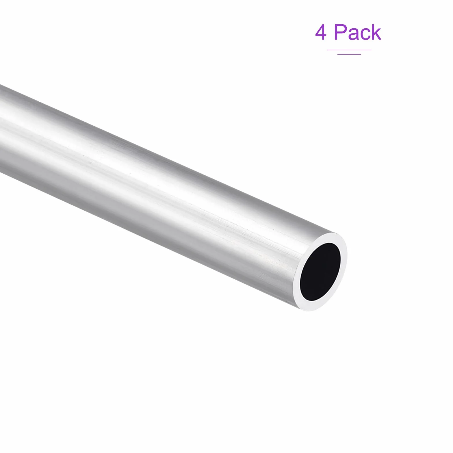 DMiotech 4-pak (12 mm średnica zewnętrzna x 9 mm ID) 6063 aluminiowa okrągła rura o długości 300 mm przemysłowe metalowe rury do budowy ram maszyn projekty DIY