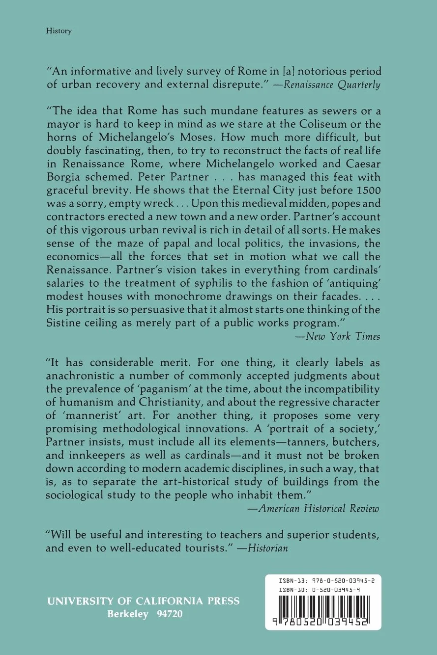 Renaissance Rome 1500-1559: A Portrait of a Society