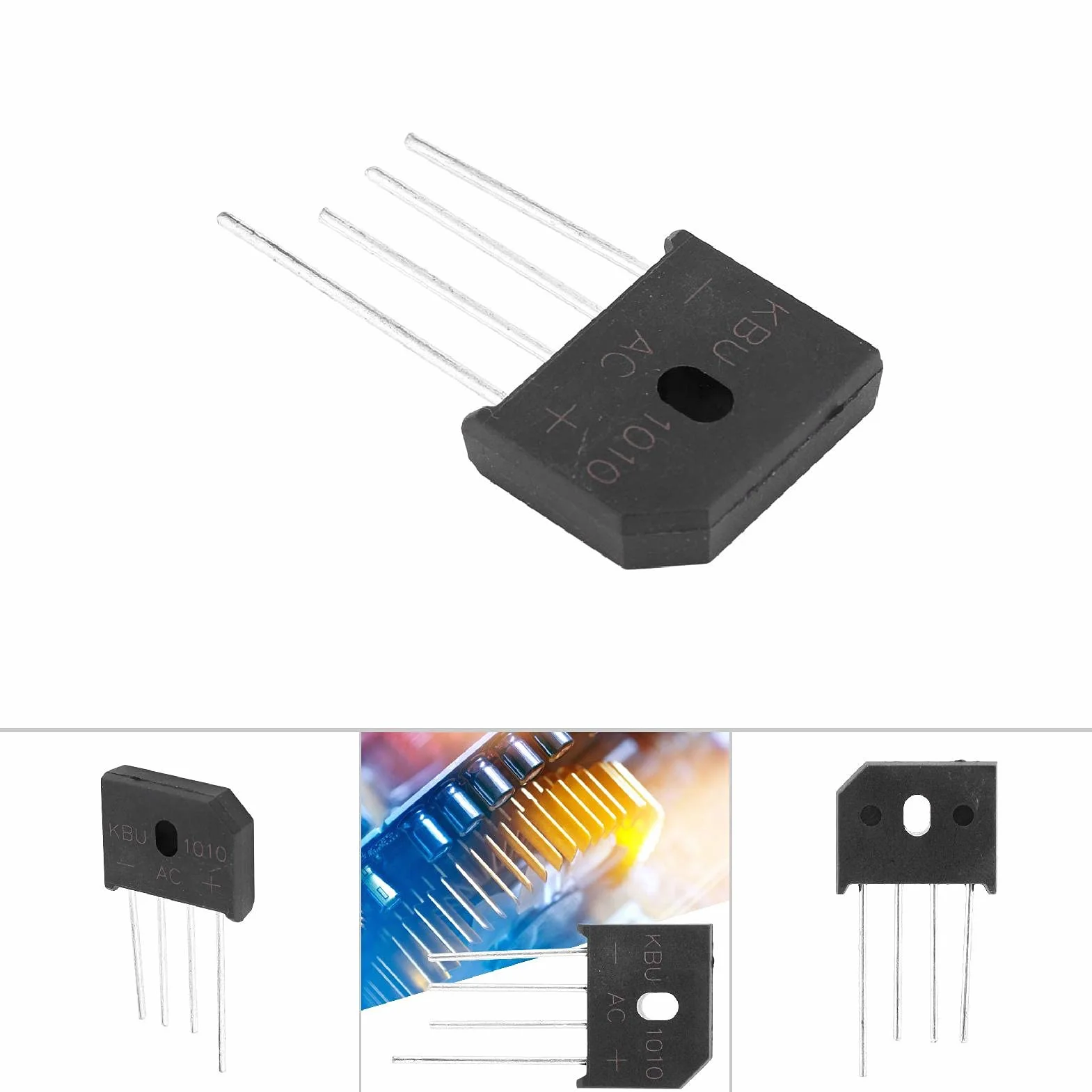 Mostek Prostowniczy Kbu1010 Dioda Ołowiana 1000V 10A Mostek Diodowy Do Obwodów Elektronicznych/Sprzętu Agd (1 Sztuka)