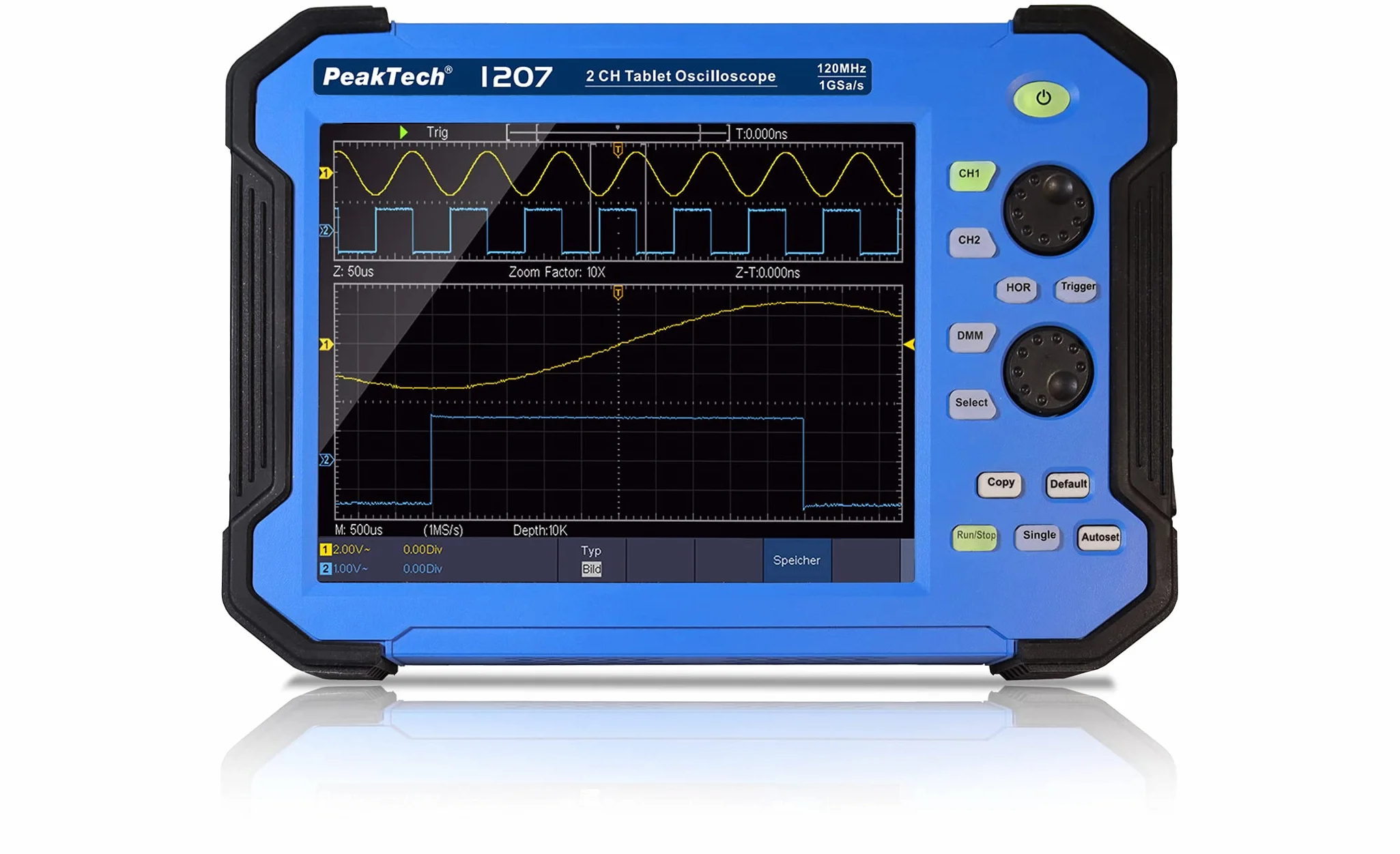 PeakTech P 1207 120 MHz / 2 CH, 1 GS/s oscyloskop tabletkowy