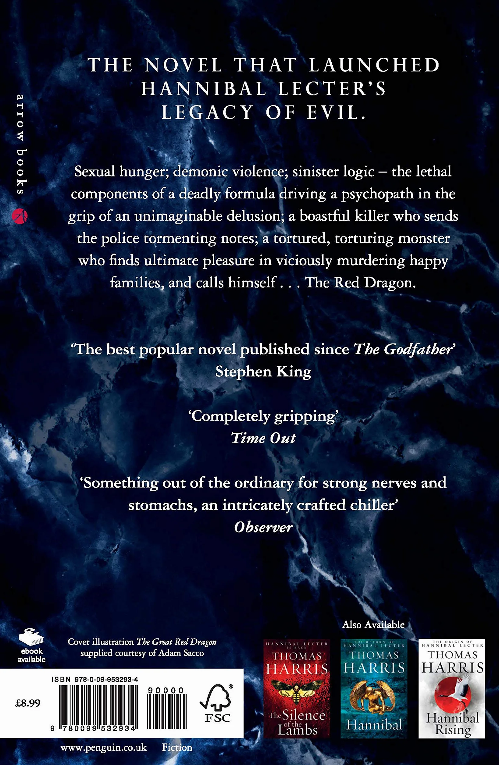 Thomas Harris Red Dragon: Crime Classic Thriller Novel Hannibal Lecter
