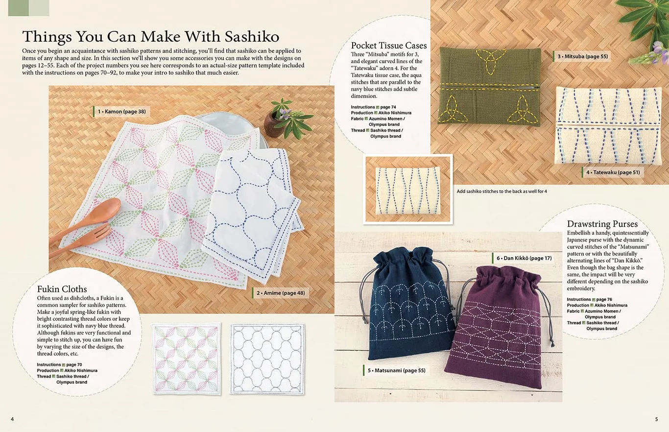 Essential Sashiko: 92 of the Most Popular Patterns (with 11 Projects and Actual Size Templates)