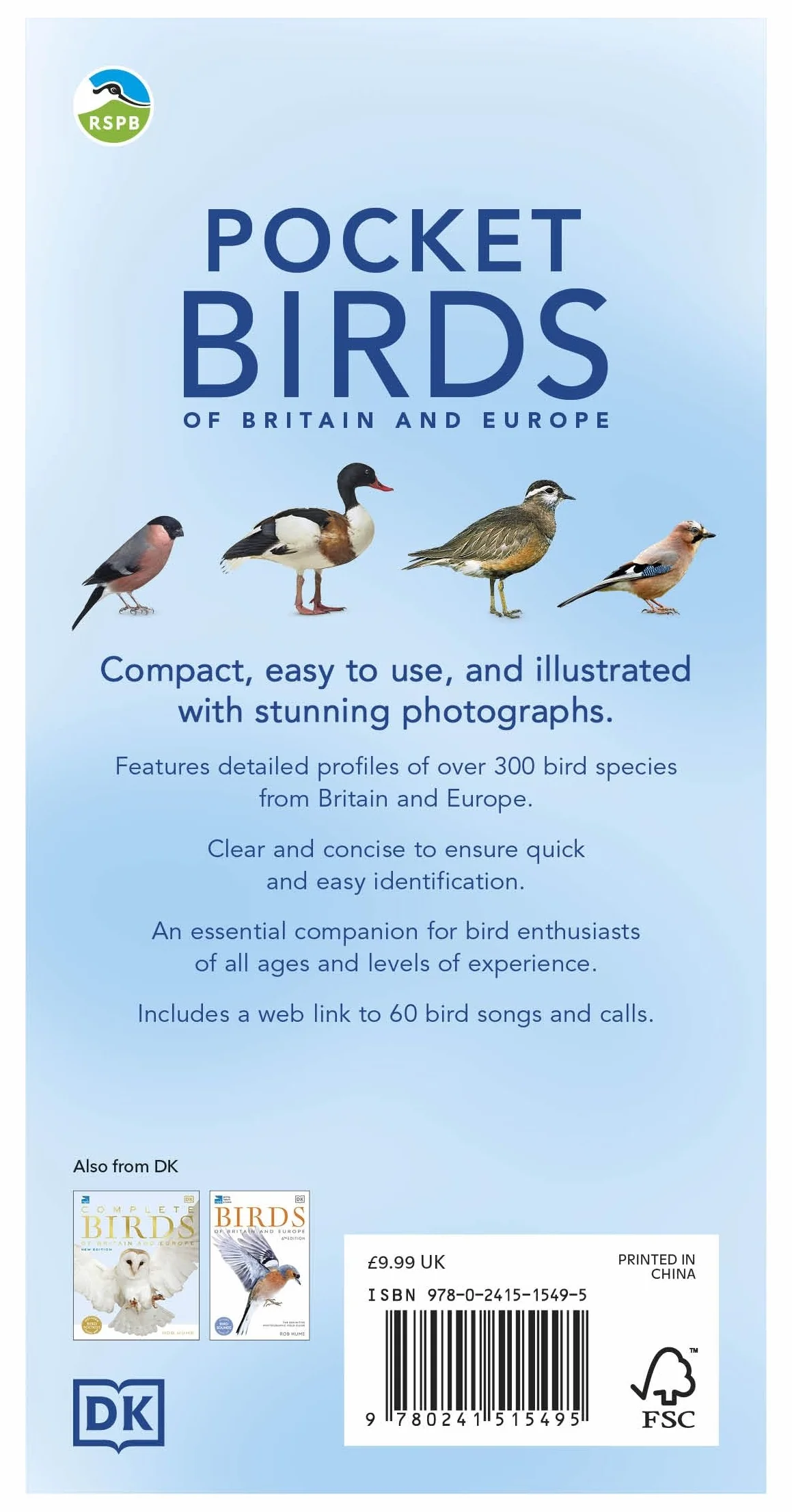 RSPB Pocket Birds of Britain and Europe 5th Edition