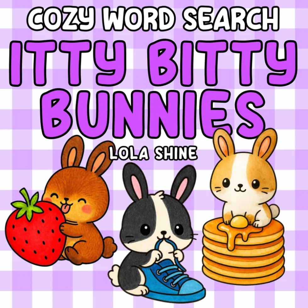 Cozy Word Search Itty Bitty Bunnies: A Fun Bold Word Search Puzzle and Cute Gift For Relaxation