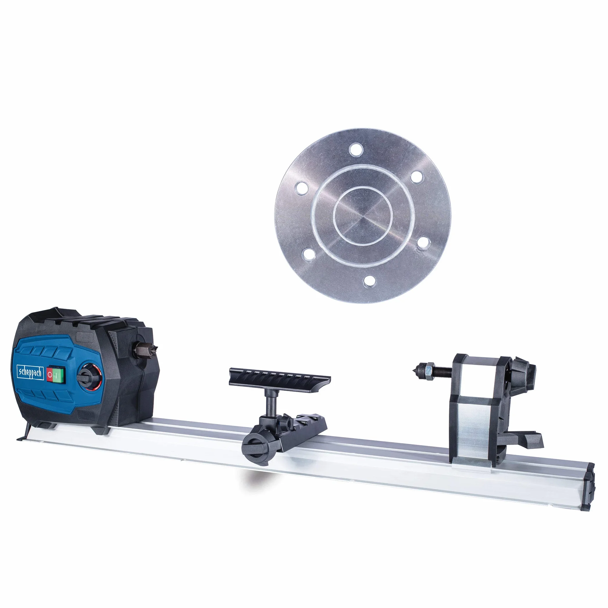 Scheppach DM600VARIO tokarka 550 W zmienna prędkość 800-3000 obr/min 60x25 cm