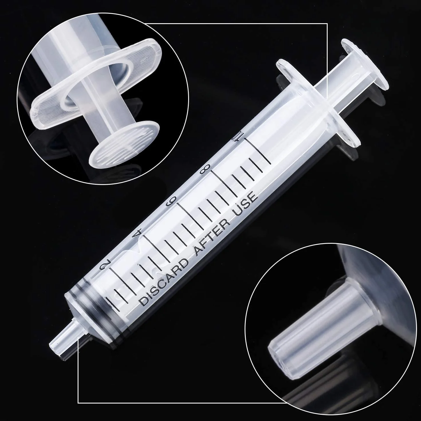 Strzykawka plastikowa wielokrotnego użytku 10 ml z adapterami do ekstrakcji