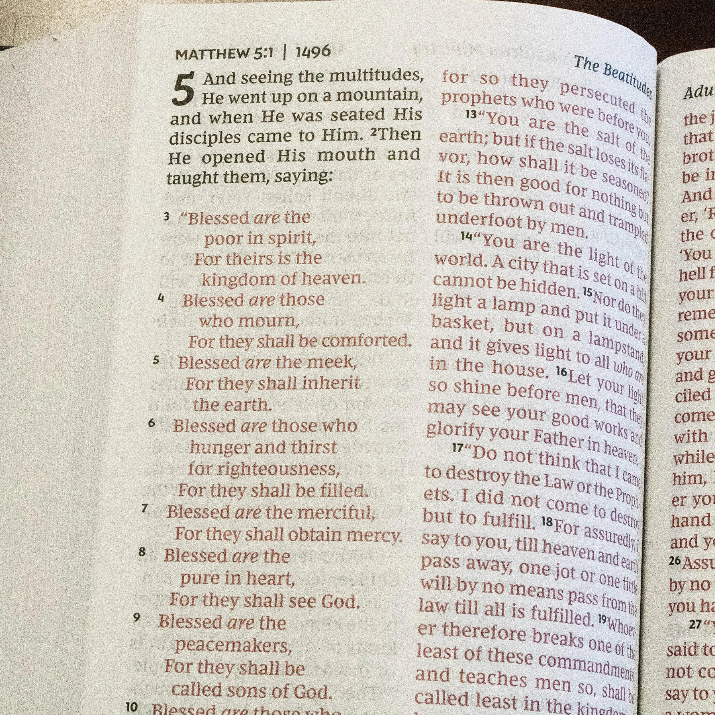 NKJV Pew Bible Large Print Hardcover Black Red Letter Edition Holy Bible New King James Version