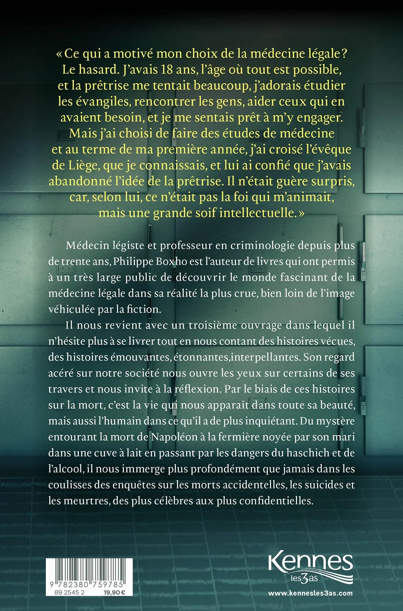 La mort en face: Dr. Philippe Boxho, le médecin légiste qui fait parler les morts.