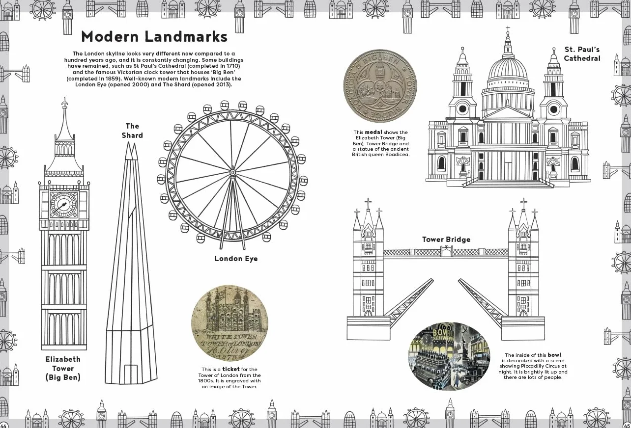 British Museum Around the World Colouring London Through the Ages