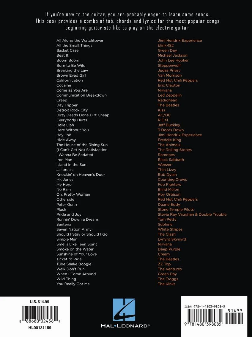 First 50 Rock Songs You Should Play on Electric Guitar