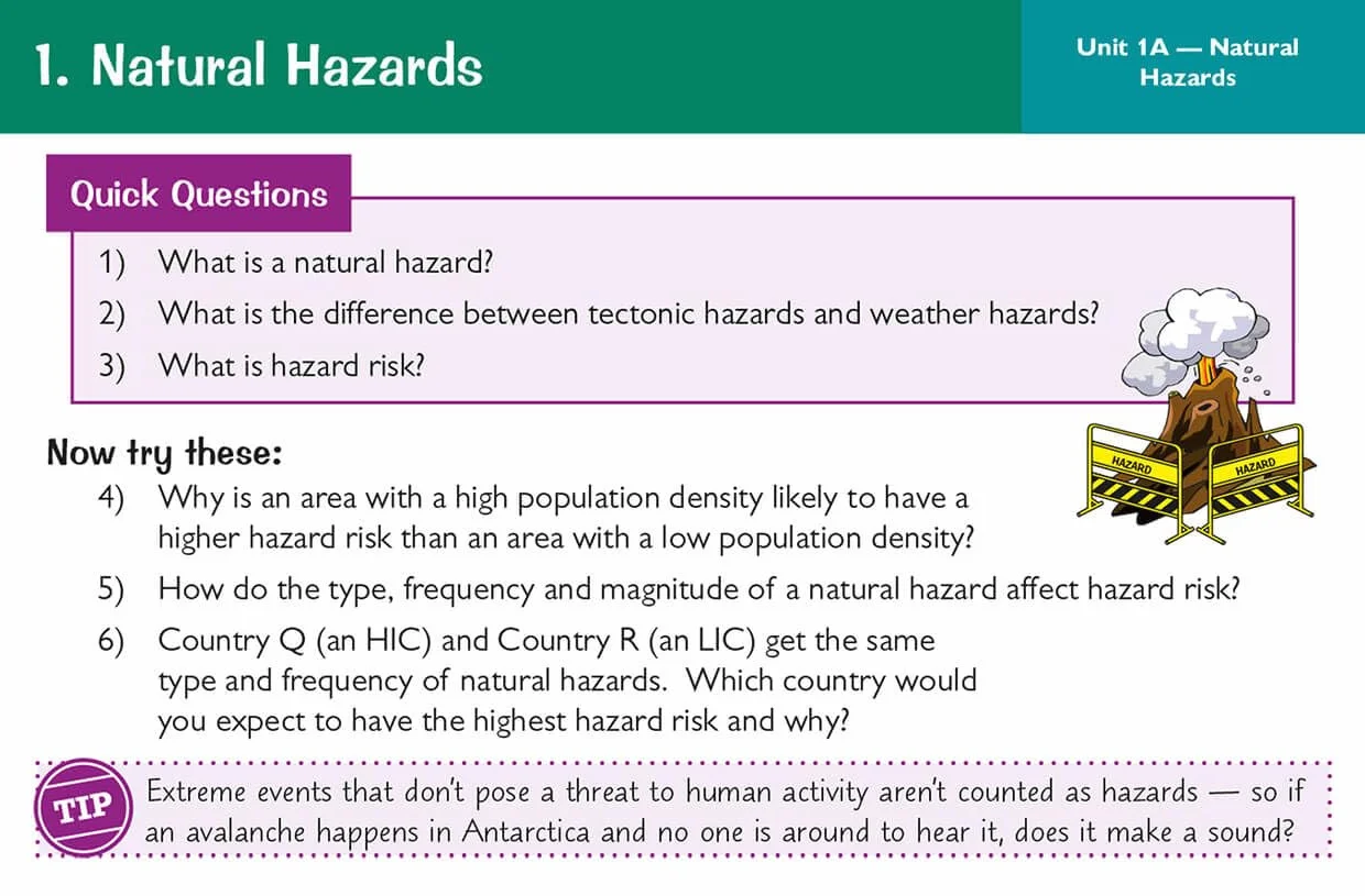 GCSE Geography AQA Revision Question Cards