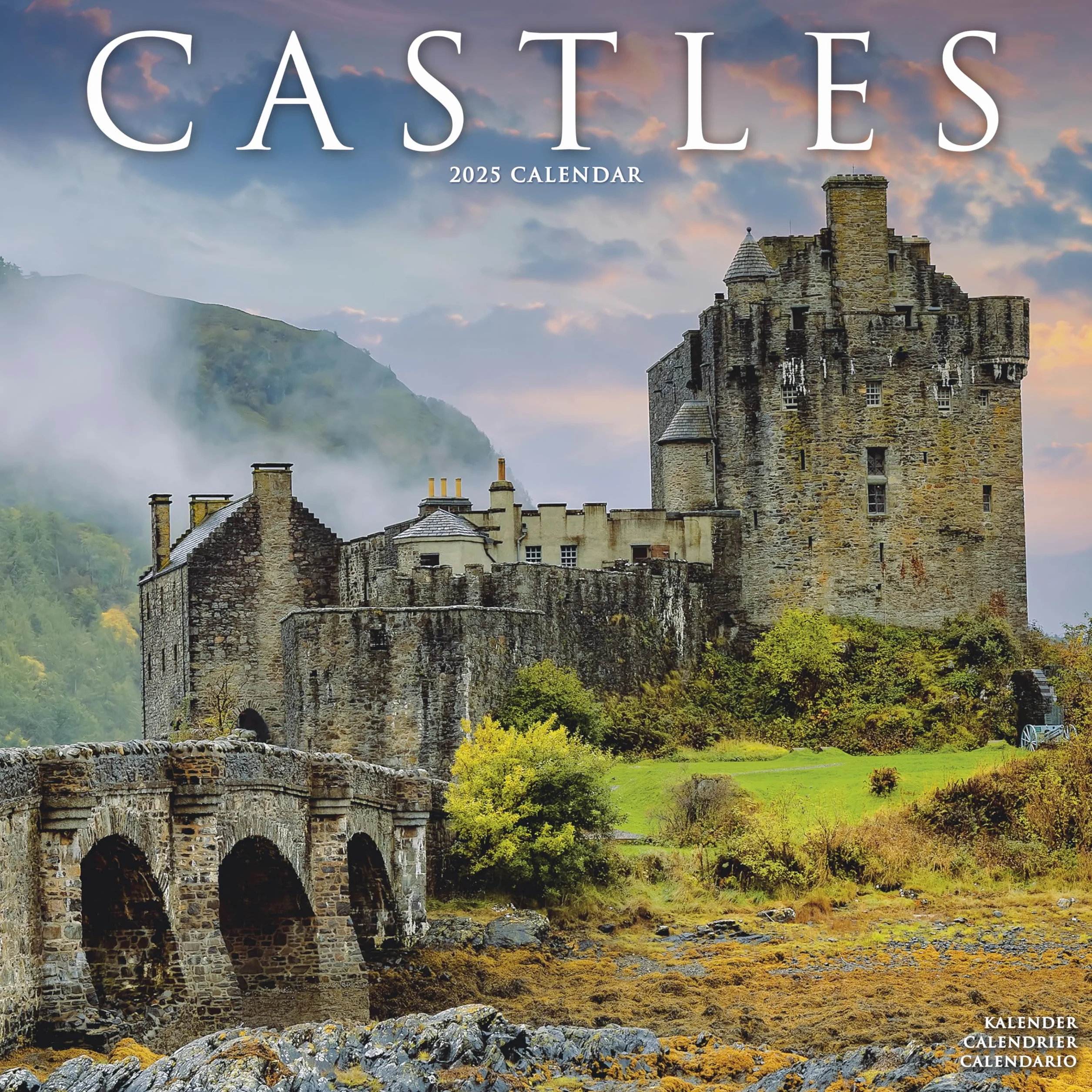 Castles Calendar 2025 Square Scenic Wall Calendar - 16 Month: Original Avonside-Kalender [Mehrsprachig] [Kalender]