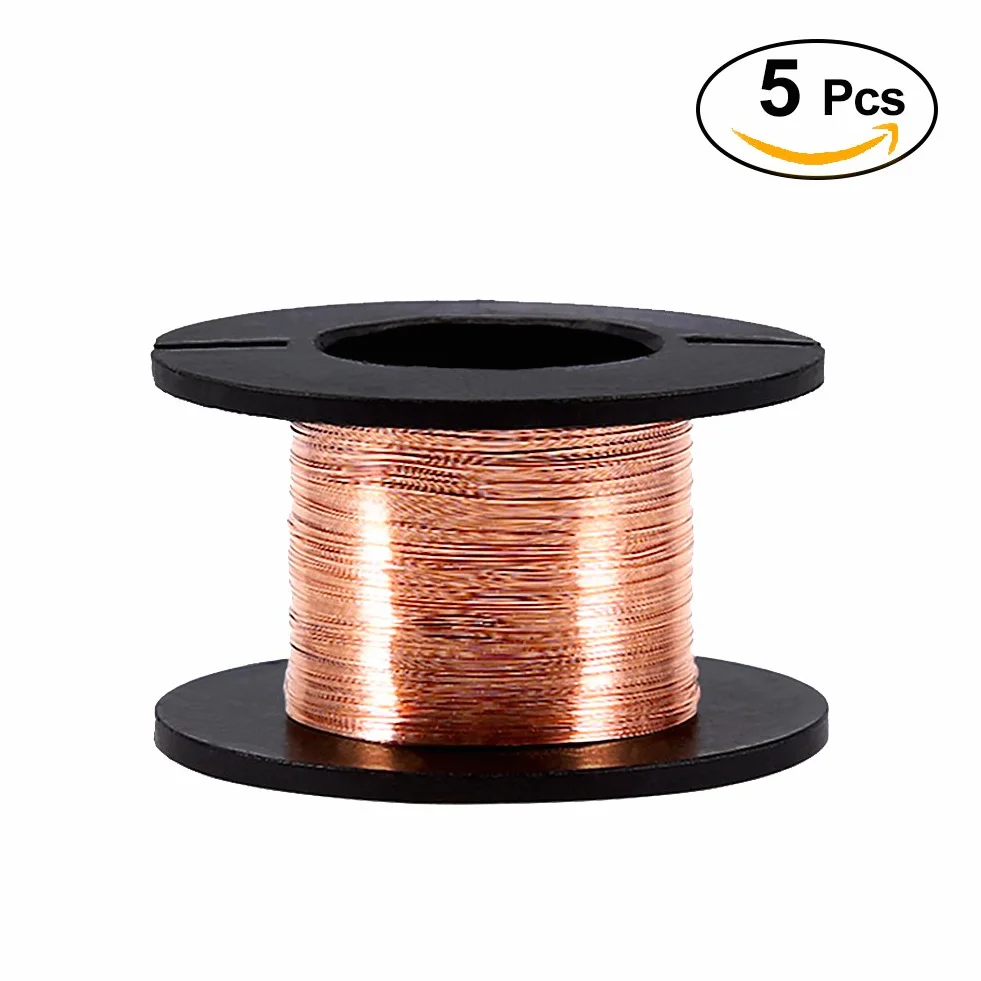 Emaliowany drut miedziany 0,1 mm 15m 5 sztuk