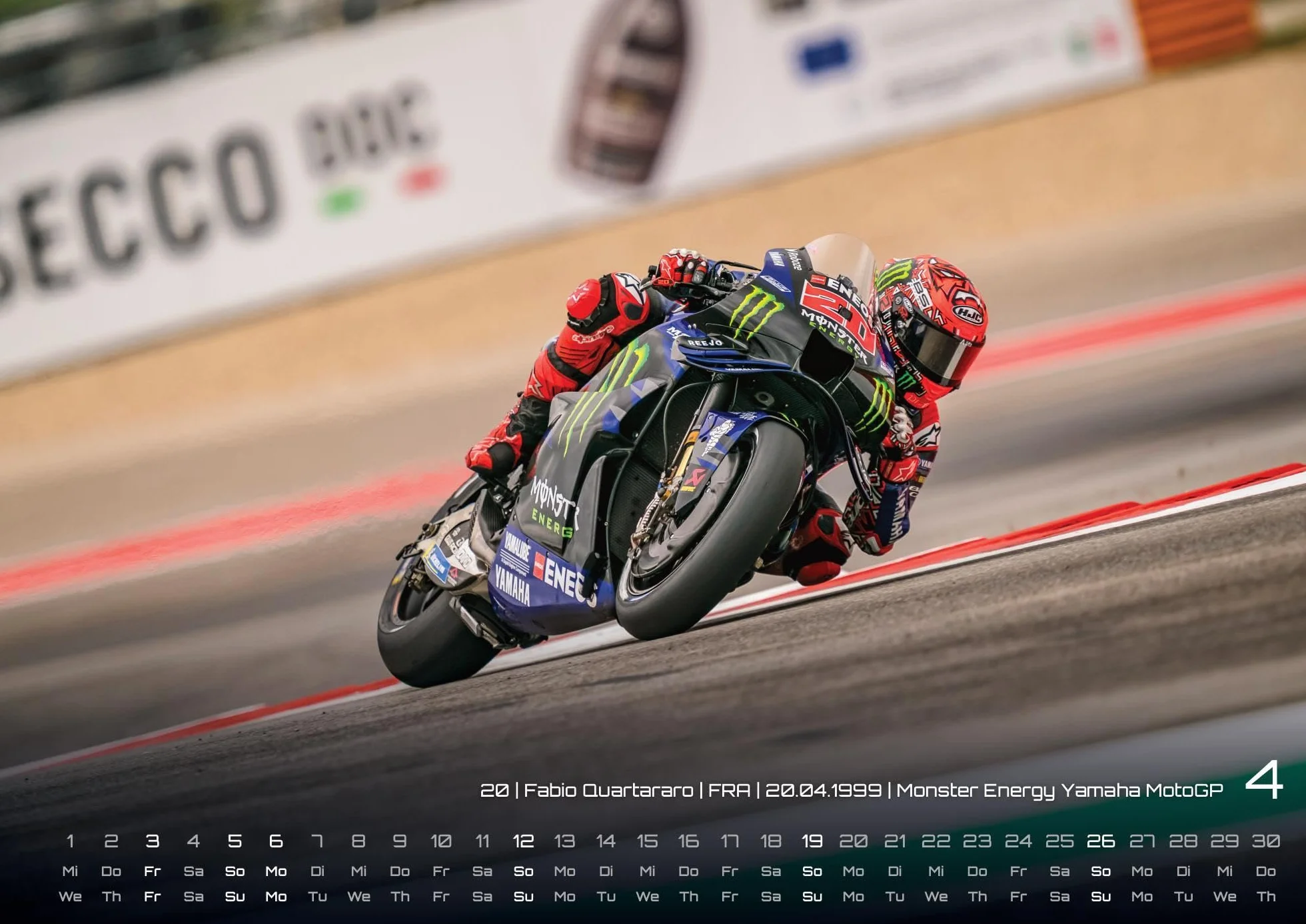 MotoGP Kalender 2026 DIN A3 Motorrad Grand Prix Wandkalender 42x30 cm