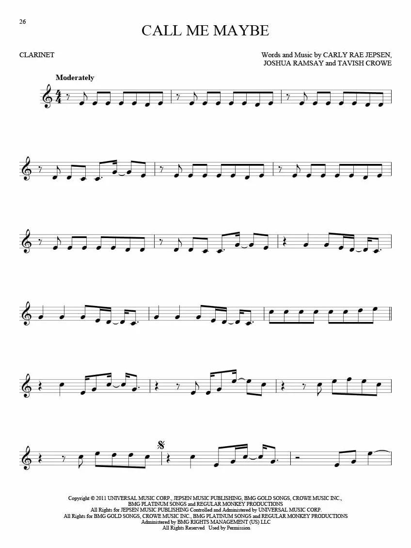 101 hit songs - clarinette: For Clarinet