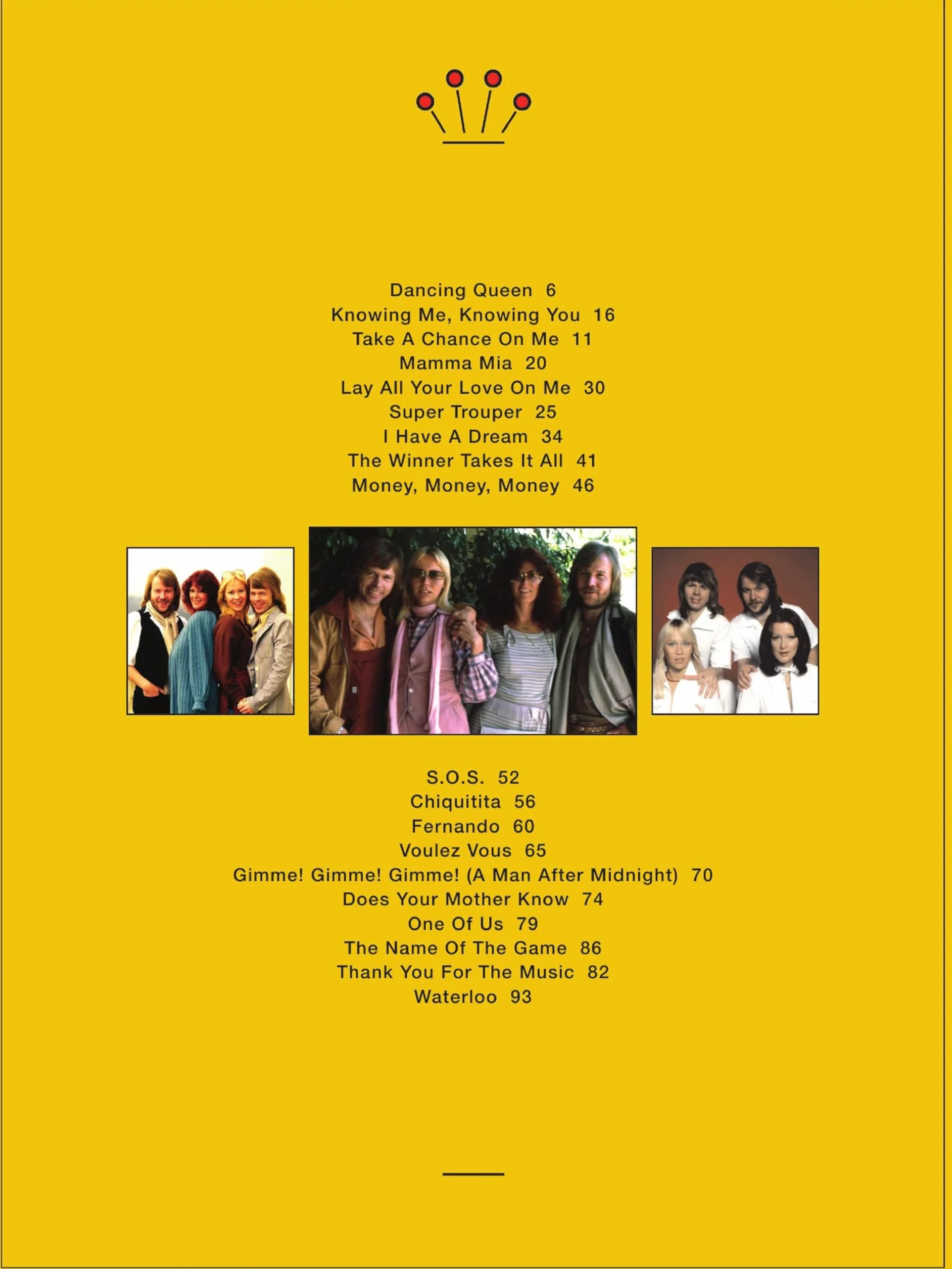 Abba : gold - greatest hits - piano, voix, guitare