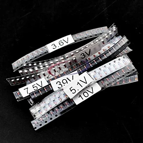 Łącznie 280 szt. 14 rodzajów po 20 szt. ZMM SMD Regulator Dioda Zenera Pakiet 3V-39V LL34 1206
