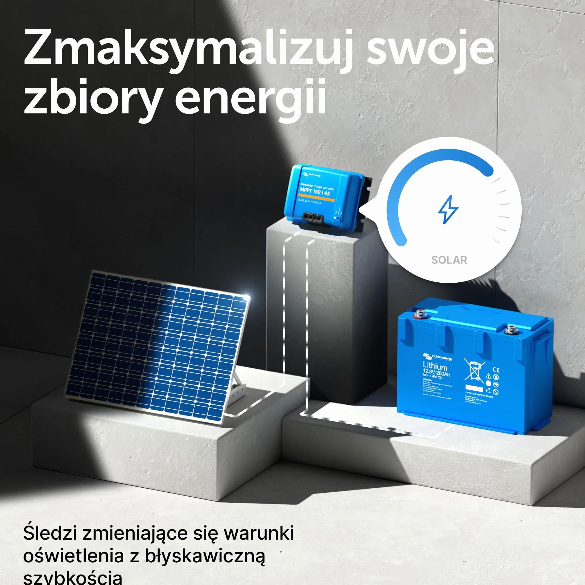 Victron Energy BlueSolar MPPT 150V 45A 12/24/36/48V Kontroler Ładowania Słonecznego