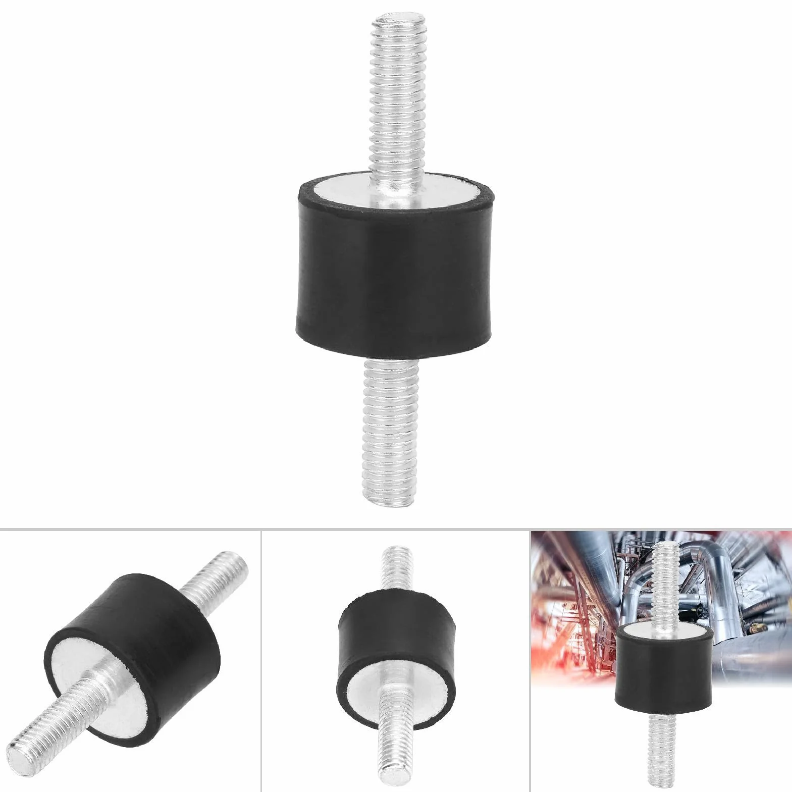 Izolator Antywibracyjny M6 Gumowe Mocowania Męskie Silentblock do Sprężarek Powietrza VV20*15 M6*18