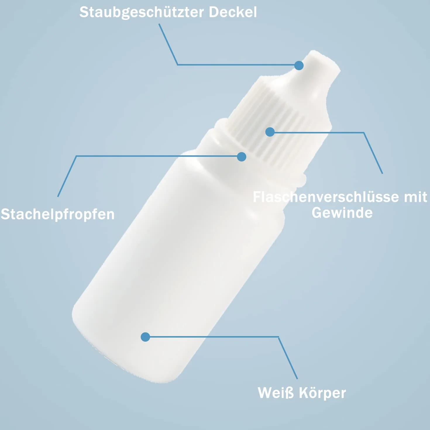 LATRAT 10 sztuk butelek z kroplomierzem, 10 ml, z lejkiem, pipetą transferową, butelka do oczu, buteleczki z kroplomierzem, białe 10 ml