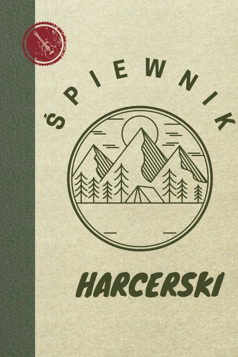 Śpiewnik harcerski z miejscem na tekst i chwyty gitarowe