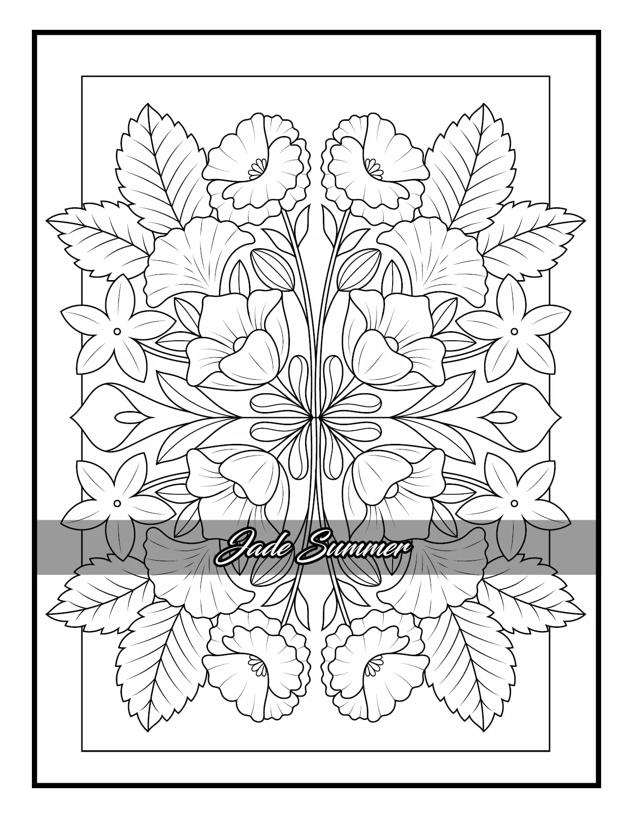 100 Flowers: Adult Coloring Book with Bouquets, Wreaths, Swirls, Patterns, Decorations