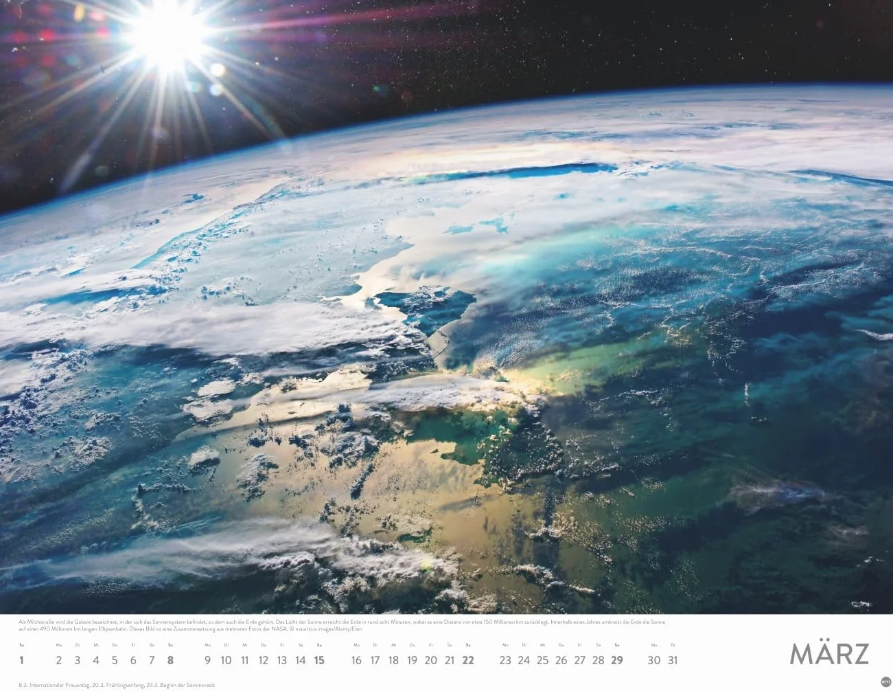Das Universum Posterkalender 2026: Fotokalender mit Spiralgalaxien, Hubble-Weltraumteleskop