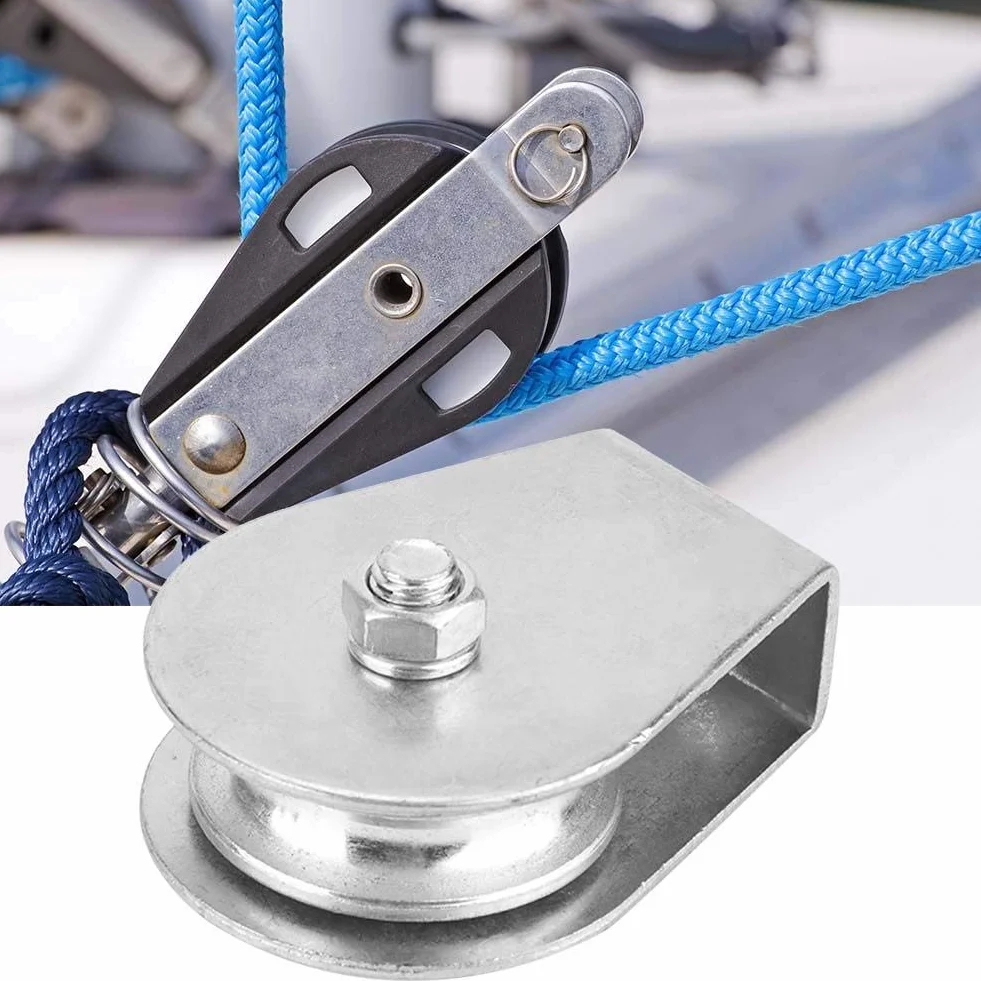 Single Pulley Block 300 kg Loading Swivel Pulley, dźwig obrotowy, hak wychylny, wysokowydajne koło podnoszące do załadunku lin stalowych (#03 całkowicie zamknięte łożysko bez pierścienia)