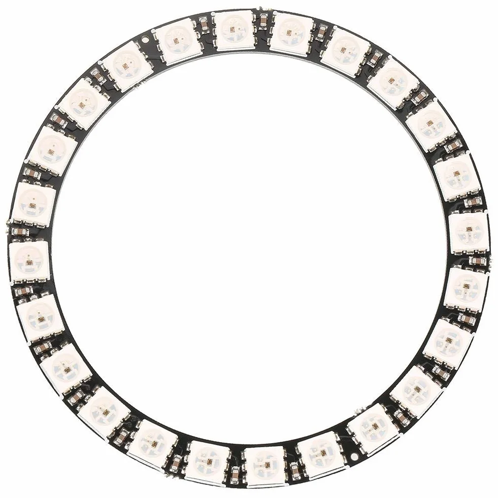 Akozon 24-bitowa pierścieniowa LED WS2812 5050 RGB LED pierścieniowa ze zintegrowanymi sterownikami