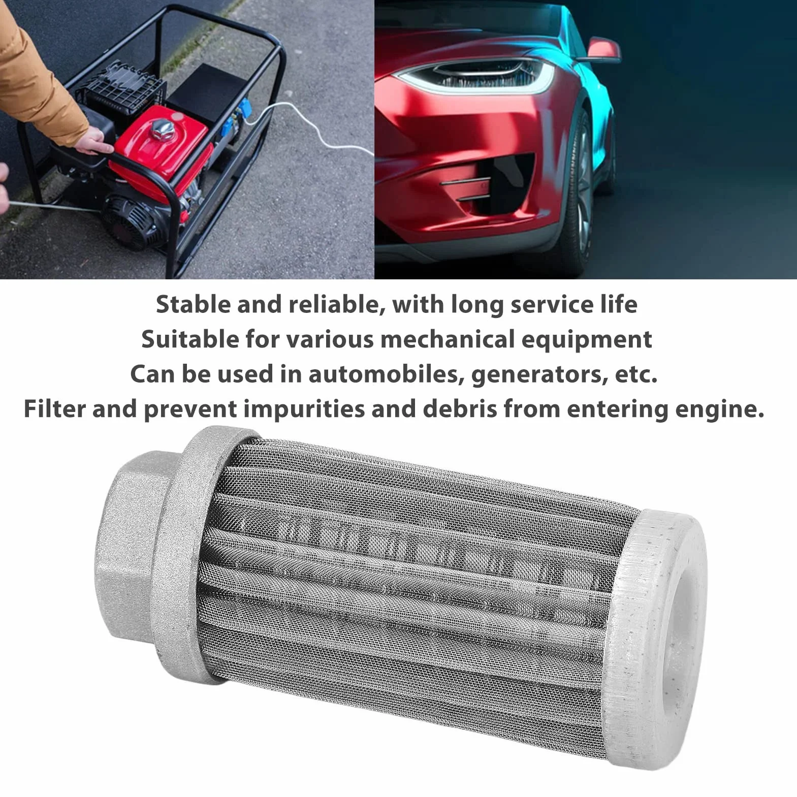 Hydrauliczny Filtr Siatkowy Oleju ze Stali Nierdzewnej, Połączenie Rurowe do Generatorów