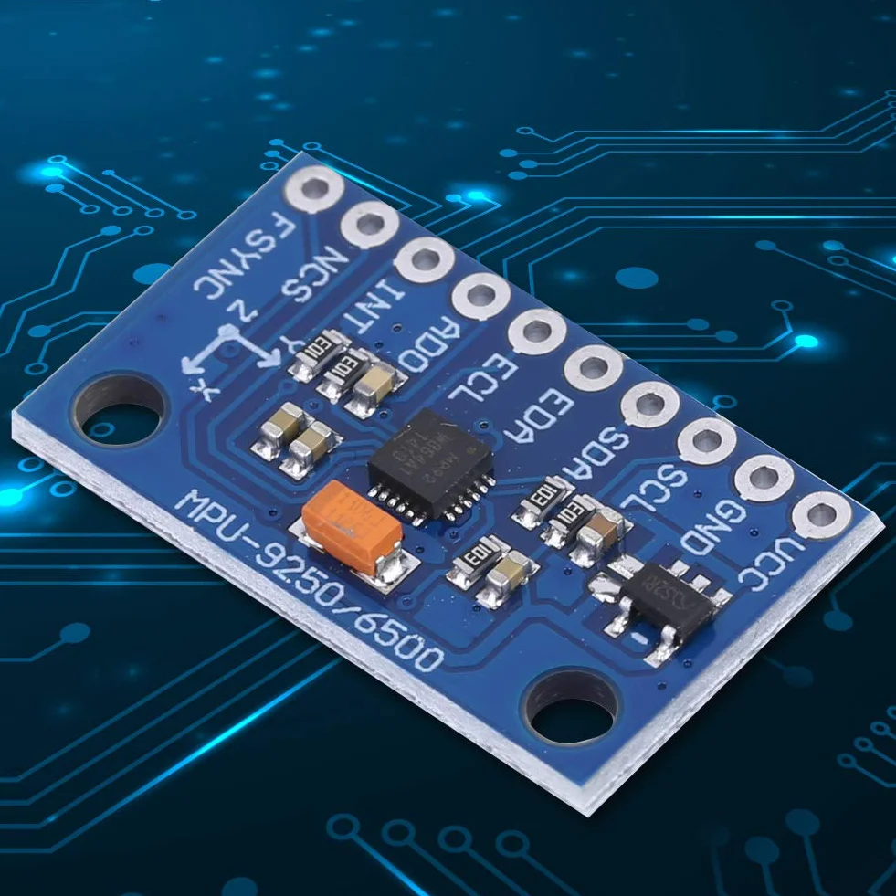 NIKOU MPU-9250 moduł żyroskopowy, 9-osiowy-16-bitowy czujnik przyspieszenia 3~5V