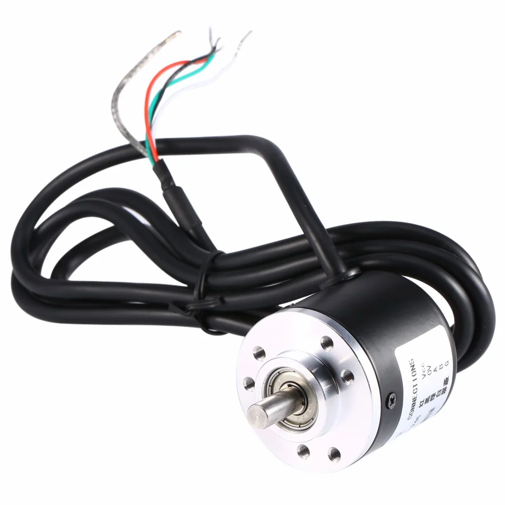 Enkoder Fotoelektryczny Inkrementalny 600 P/R 5V-24V AB 2-fazy Wał 6mm