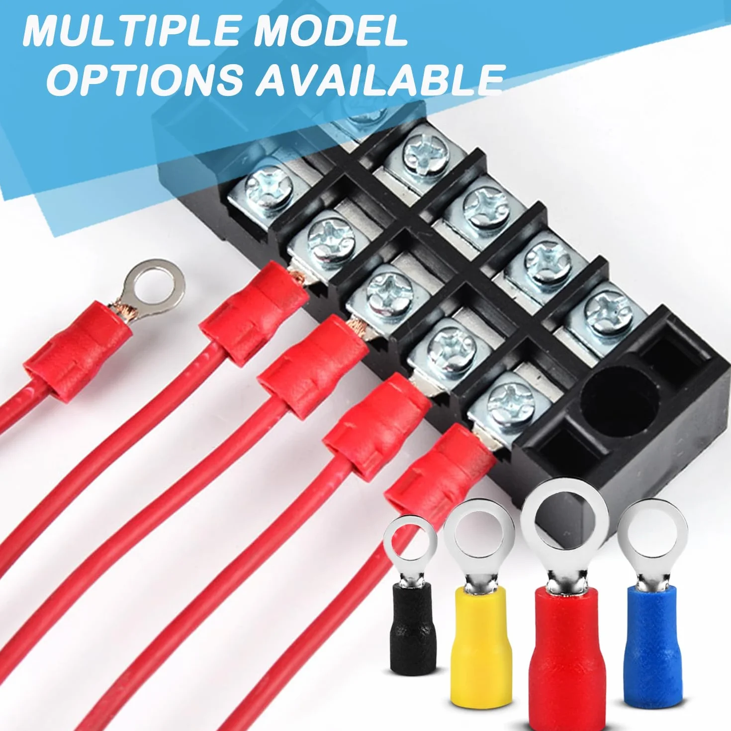 Końcówki kablowe oczkowe 1,5-2,5 mm² M8, częściowo izolowane, PCW, miedź ocynkowana