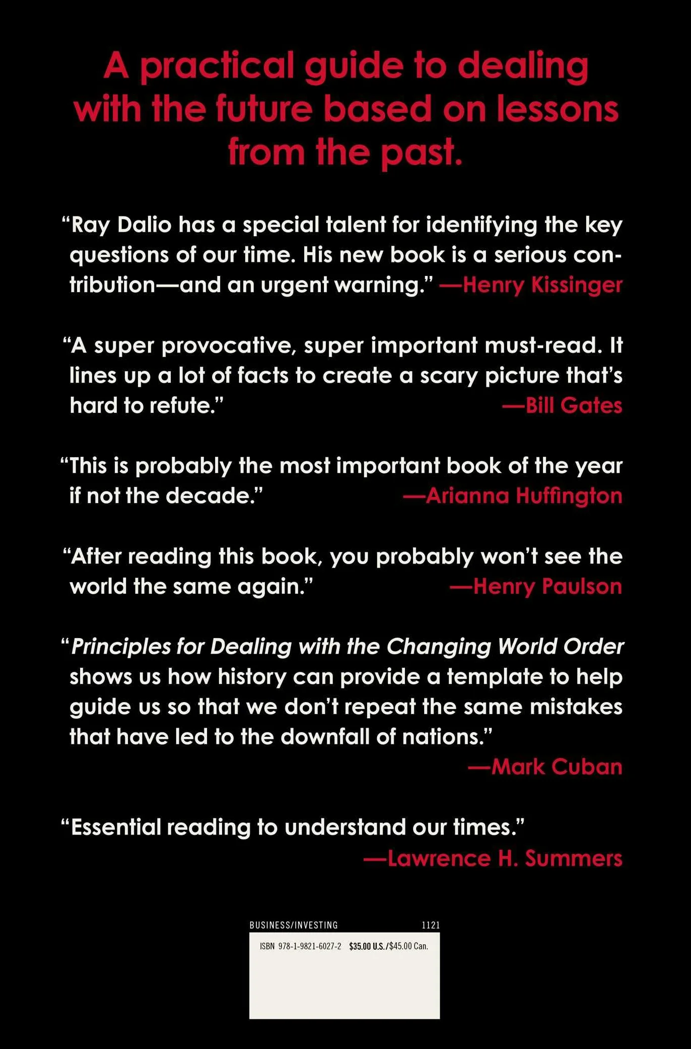 Principles for Dealing with the Changing World Order: Why Nations Succeed and Fail