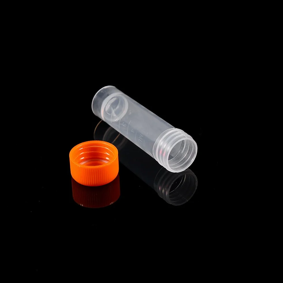 Plastikowe Probówki 5 ml z Pokrywką, 10 szt. Laboratoryjne z Podziałką