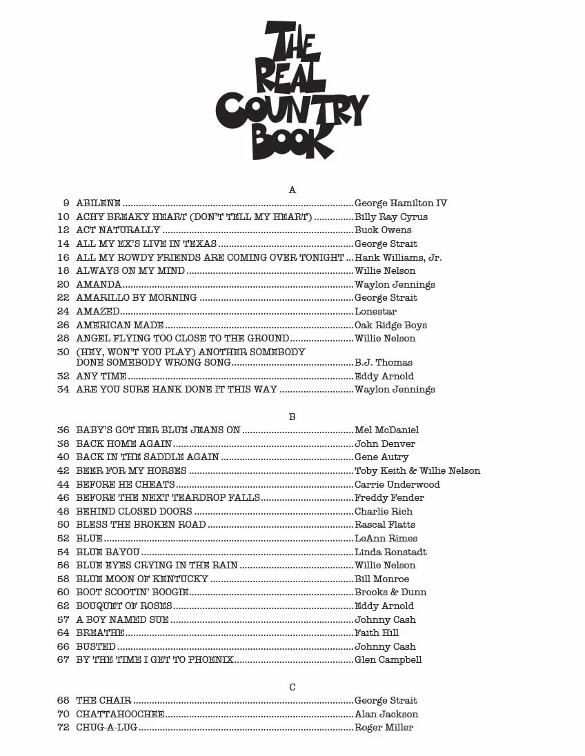 The Real Country Book: C Instruments