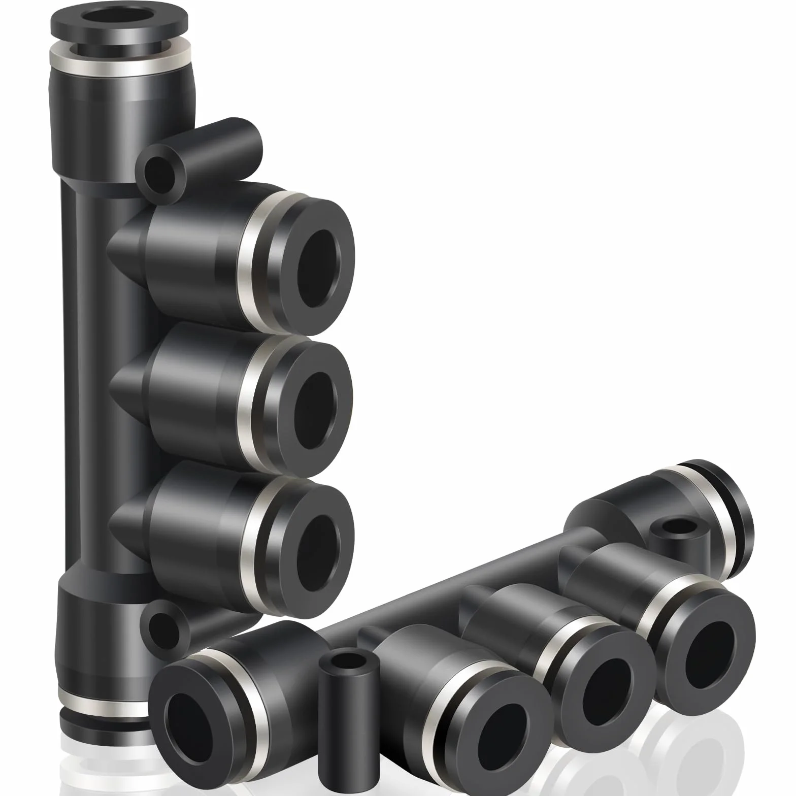 TAILONZ PNEUMATIC 8 mm OD PK-8 5 szt. złączy wciskanych plastikowe szybkozłączki