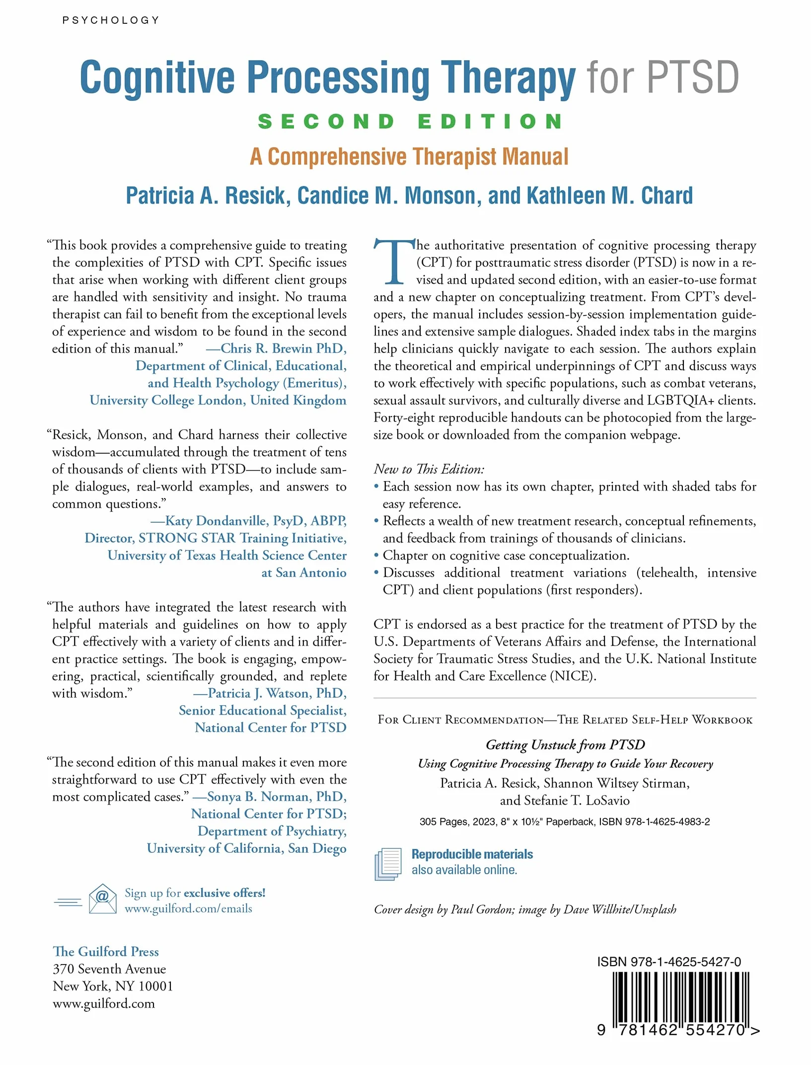 Cognitive Processing Therapy for PTSD, Second Edition: A Comprehensive Therapist Manual