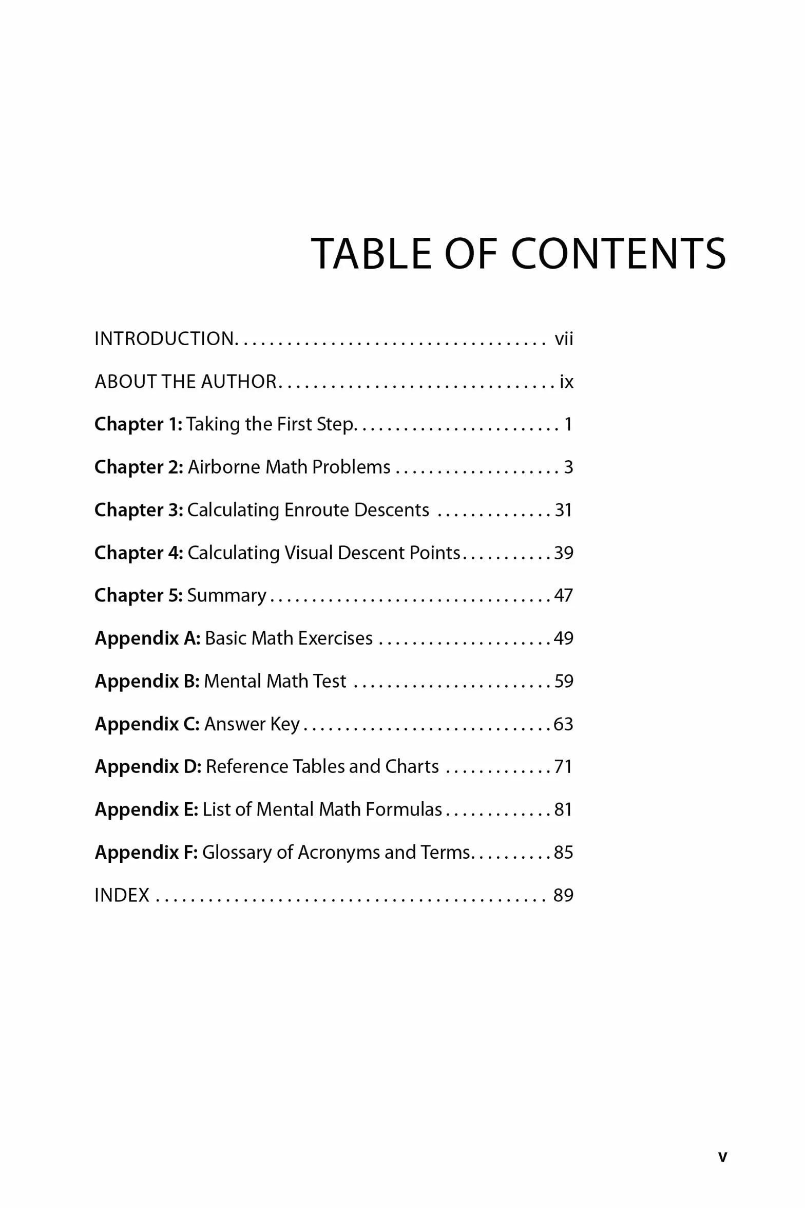 Mental Math for Pilots: A Study Guide